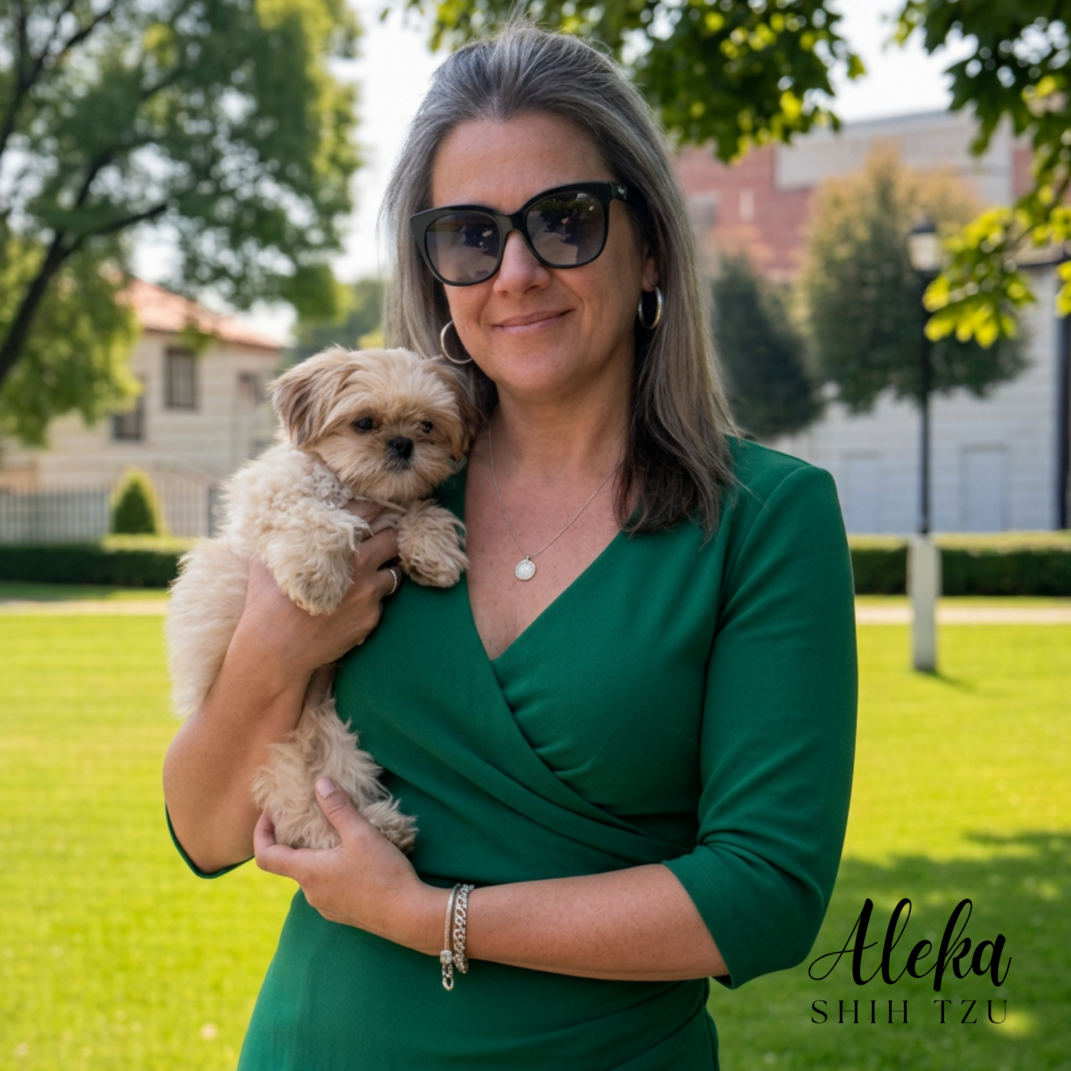 Renee with an Aleka Shih Tzu