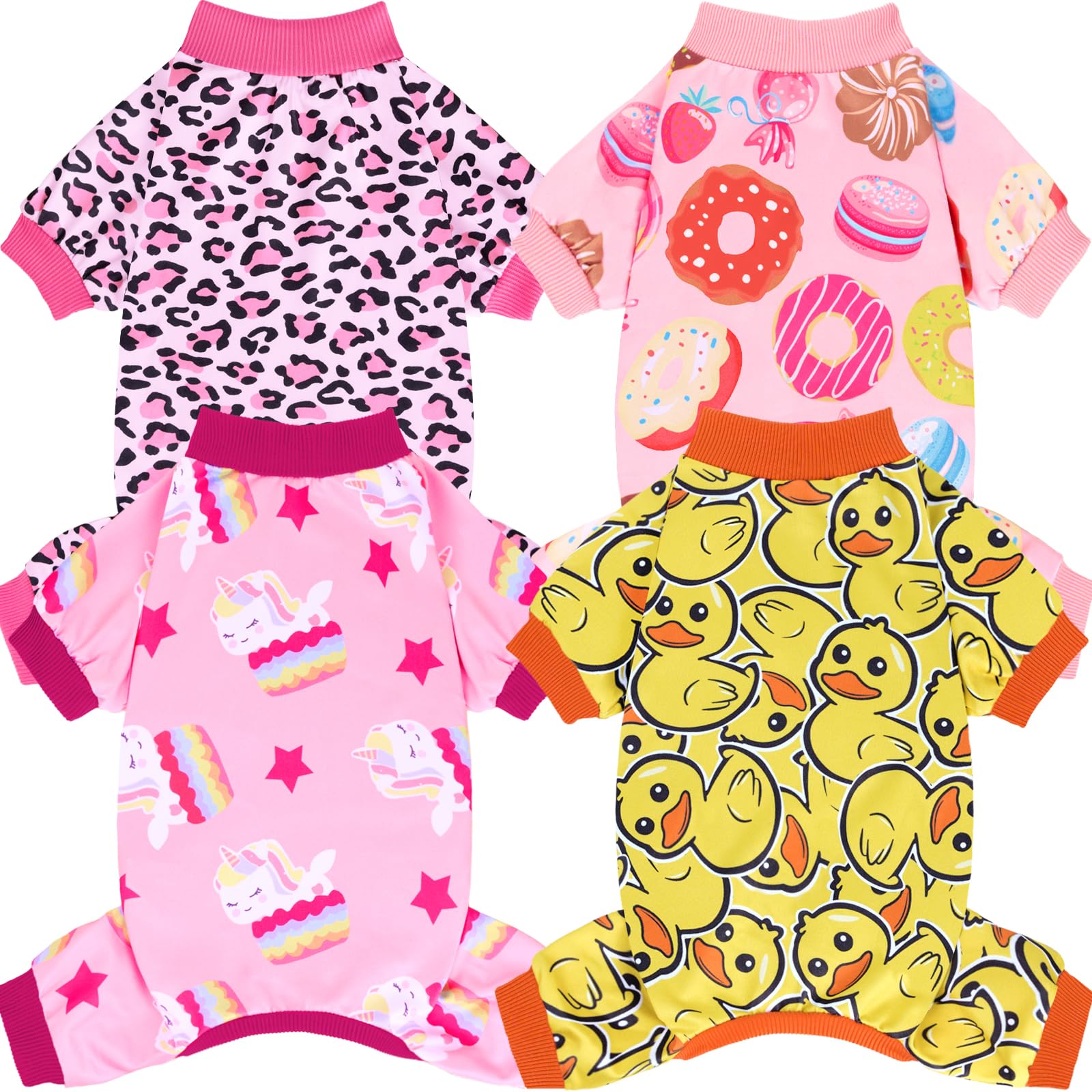 XPUDAC Dog Pajamas 4-Pack