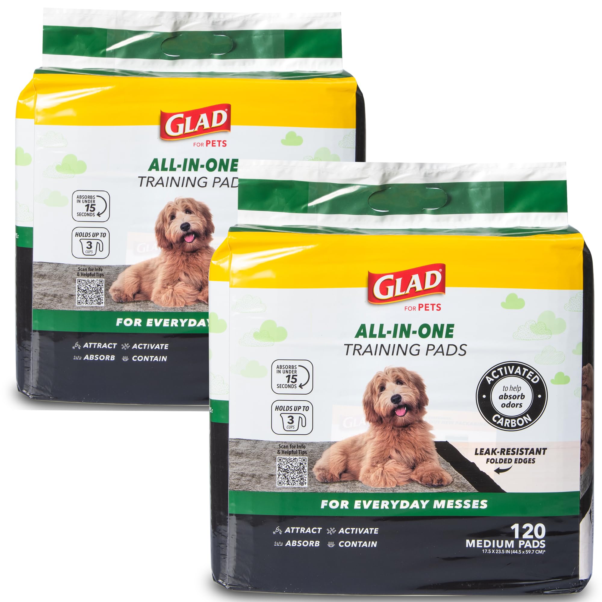 Glad for Pets Black Charcoal Puppy Pads (120-ct)