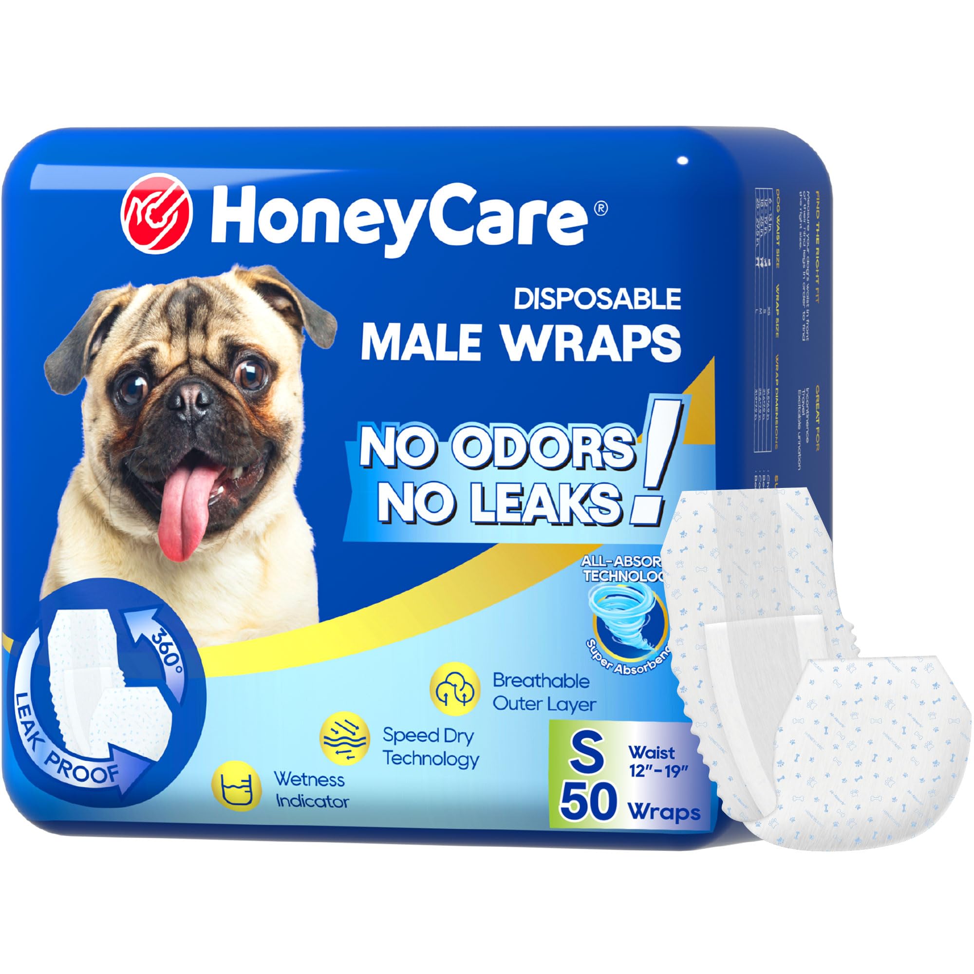 HONEY CARE Male Dog Wraps (50-ct)
