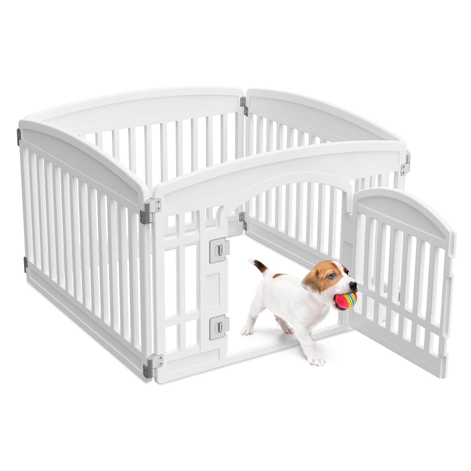NEWBULIG 4-Panel Puppy Playpen with Locking Door