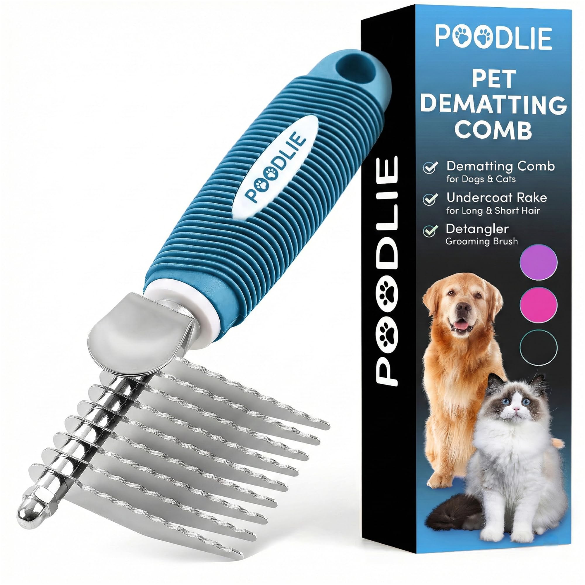 Dematting Fur Rake Comb for Dogs